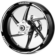 Resim Beyaz-Yamaha-Yazılı-3-Parçalı-Reflektif -Beyaz-Jant-Şeridi 