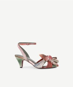 Resim Yargıcı Pilise Kumaşlı Topuklu Sandalet Çok Renkli 