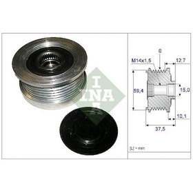 Resim INA 535011010 Alternatör Kasnağı Rulmanlı Accent Getz Matrıx 1.5 CRDI 02- 6 Kanal 535011010 