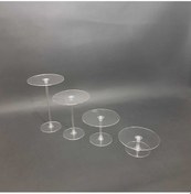 Resim Şeffaf Pleksi 4'Lü Geniş Daire Teşhir Cupcake Standı (553488267) 