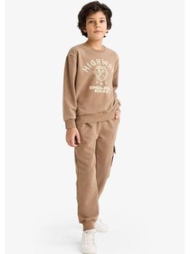 Resim Defacto Erkek Çocuk 2li Takım Baskılı Sweatshirt Eşofman Altı G4967a825wnbn589 Kahve-bn589 