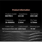Resim Tenfowee Kz Edx Pro X Kulak İçi Kulaklık - Çift Manyetik Dinamik, Şok Bass, 0.75mm Çıkarılabilir Kablo, Uzun Süreli Rahat Kullanım EDX Pro X 