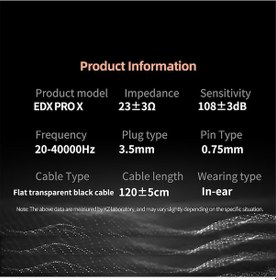 Resim Tenfowee Kz Edx Pro X Kulak İçi Kulaklık - Çift Manyetik Dinamik, Şok Bass, 0.75mm Çıkarılabilir Kablo, Uzun Süreli Rahat Kullanım EDX Pro X 