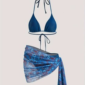 Resim Üç Parçalı Kadın Bikini Takımı 
