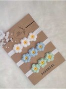 Resim DSAKSESUAR 3'lü Kız Bebek Papatya Bant Bandana Seti 
