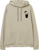 Resim Cocktail Baskılı Krem Hoodie Lambuka Store