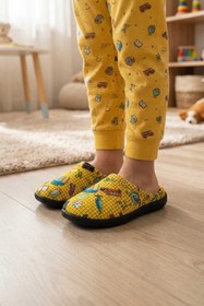 Resim GEZER Erkek Çocuk Kışlık Rahat Taban Ev Bahçe Gondol Terlik 