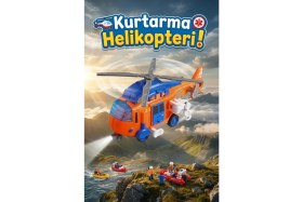 Resim Craftivio Sesli ve Işıklı Kurtarma Helikopteri Turuncu - Pervaneli Eğitici Oyuncak Helikopter 21 cm 