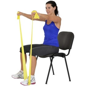 Resim Yoga & Pilates Egzersiz Bandı Sarı Renk 1 Metre 