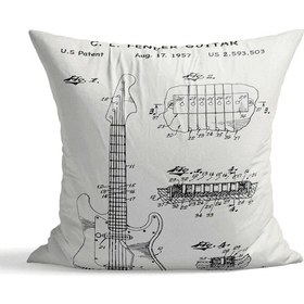 Resim Fender Stratocaster Gitar Ivory Çift Taraflı Kırlent Kılıfı 2 Adet 