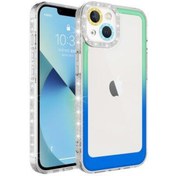 Resim Smody Apple Iphone 14 Kılıf Simli Ve Renk Geçiş Tasarımlı Lens Korumalı Park Kapak 