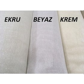 Resim Perdefony Sakal Simli Düz Tül Perde 3 Farklı Renk 