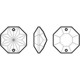 Resim Allians 14MM Şeffaf Octagon Avize Taşı 100 Adet, Dekoratif ve Parlak Tasarım 