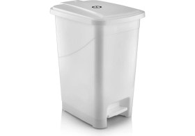 Resim Beyaz 25L Slim Pedallı Çöp Kovası, Banyo ve Mutfak Için Şık ve Pratik 