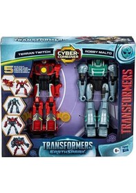 Resim Transformers Earthspark Terran Twitch Ve Robby Malto İkili Figürü Seti F8438 
