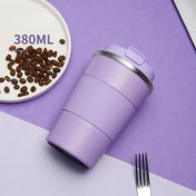 Resim Shun Shop 380ML Paslanmaz Çelik Çift Duvar Vakum Kahve Kahve Açık Boş Zaman Portatif Araba Kupası (Yurt Dışından) 
