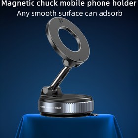 Resim For iPhone 16/15/14/12 için 360° Dönebilen Manyetik Telefon Standı - Katlanabilir ve Geri Çekilebilir ABS Malzemesi, İç Mekan/Duş/Kamp için Çok Amaçlı, Şık Siyah Tasarım, Su Geçirmez, Çok Yönlü Telefon Tutucu, Modern Aksesuar, Pürüzsüz Bitiş 