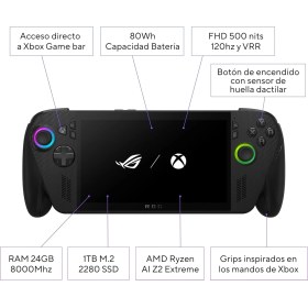 Resim Asus Rog Xbox Ally x 7inc Full Hd 120Hz Oyun Konsolu Amd Ryzen Z2 Extreme, 24 GB Ram, 1 Tb SSD Siyah 