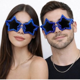 Resim Renk Disko Yıldızı Parti Gözlüğü 16X7 cm 