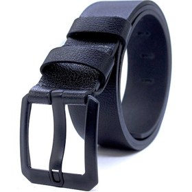 Resim Hakiki Deri Tek Kat Manda Derisi Erkek Kot Kemeri 4,5cm Siyah 