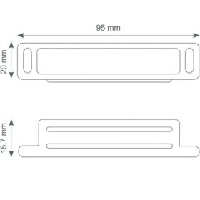 Resim Canex Kapak Mıknatıslı Çıt Çıt Plastik Uzun 9.5cm 