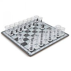 Resim King Shot Bardaklı Satranç Seti Şeffaf 