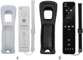 Resim Silikon, Wii kontrolü içindir, ev kumandasıyla kolay değildir Kablosuz Wii ve Uzaktan kumanda uyumluluğu silikonu, siyah 