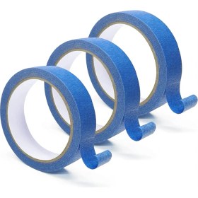 Resim Quirky Quar 3rolls Mavi Ressamlar Bant, Çok Yüzlü Orta Yapışkan Boya Bandı, Güvenli Duvar Boyası, Kenar Kaplama-1 Inç x 22 Yarda (Yurt Dışından) 