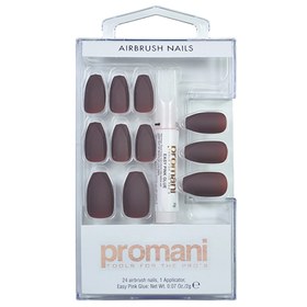 Resim Promani Matte Takma Tırnak Kiti Bordo 24'lü 