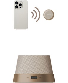 Resim Momax 1-Vibe Go Magnetic Wireless Taşınabilir Gerçek Kablosuz Hoparlör (Desert Titanium) 
