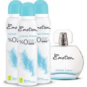 Resim Emotion Ocean Fresh Kadın Parfüm EDT 50 ML + Deodorant 3 x 150 ML 