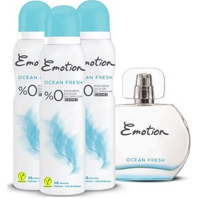 Resim Emotion Ocean Fresh Kadın Parfüm EDT 50 ML + Deodorant 3 x 150 ML 