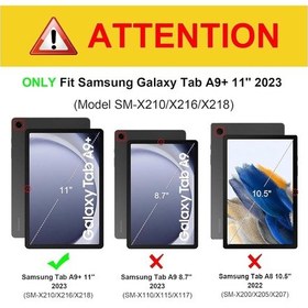 Resim Samsung Galaxy Uyumlu Tab A9 Plus 11'' Klavyeli Kılıf Bluetooth Özellik 