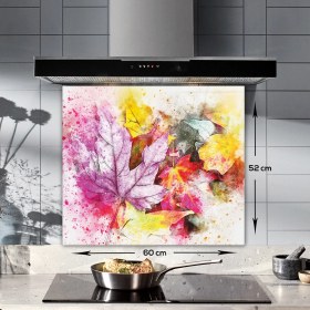 Resim Decorita Cam Ocak Arkası Koruyucu | Renkli Sonbahar | 