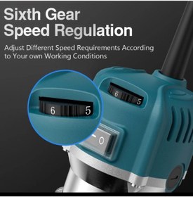 Resim MOONSHOP 600 Watt Profesyonel Formika Traşlama Freze Makinası Ve Uçları 6 Mm Pens 2 Yıl Garantili 