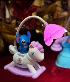 Resim Karakterli Sevimli 360 Derece Ayarlanabilir Çiçekli Masa Lambası Çok Renkli 