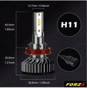 Resim Forza Csp Mini Serisi H11 Uyumlu Led Xenon Far Ampülü Seti 6000k Beyaz Kısa / Uzun Far İçin Lhp011 