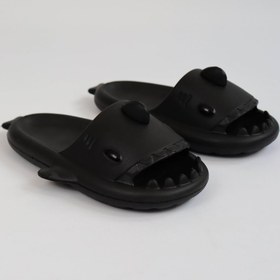 Resim mikudesign Köpekbalığı Siyah Unisex Tam Ortopedik Terlik Shark Slides 