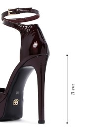 Resim Derimod Kadın Bordo Bilekten Tokalı Platform Yüksek Topuklu Rugan Deri Ayakkabı 25AFD120016 