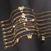 Resim 8 adet Boho Chic Ayakbağı Seti - Çok Katmanlı, Kelebek, Sonsuzluk Sembolü, Kalp ve Yıldız Takıları ile Düzenlenmiş, Kadınlar için Altın Tonlu Demir Ayakbağıları - Seksi Plaj, Günlük ve Tatil Ayak Takıları, Tatil Aksesuarları|Boho Chic Tarzı|Rinestone Süslemeleri, Bohem Tarzı Ayakbağıları 