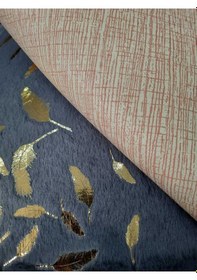 Resim Yaprak Antrasit Tavşan 2li Altın Varaklı Kumaş Soft Gold Peluş Ba Antrasit 