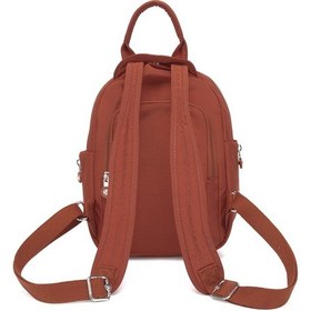 Resim Smart Bags Günlük Küçük Boy Su Geçirmez Krınkıl Kumaş Kadın Sırt Çantası Kiremit 