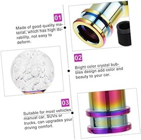 Resim Gatuida 1 Takım Küresel Dişli Kafa Topuzu Araba Dişli Kafası Topuzu Adaptörü Araba Topuzu Kristal Topuzu Akrilik Kafa Akrilik Topuzu Topuzu Şeffaf Kafa Topuzu Kafası Manuel 