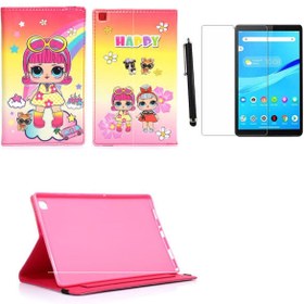 Resim piblue Lenovo Tab M10 Fhd Plus 10.3" Tb-x606 X606f Kılıf Kabartma Resimli Kılıf + Ekran Koruyucu + Kalem 