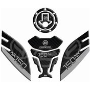 Resim Gogo Tank Pad Seti 001 Siyah-gri-karbon Cf Moto 150nk 2016-2023 