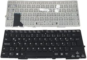 Resim Sony Vaio SVS13119GJ/B ile Uyumlu Klavye Türkçe Siyah 