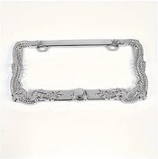 Resim Topshop1 Universal Die-cast Metal Chrome Akrep Dragon Plakalık Çerçevesi Araçlar İçin 