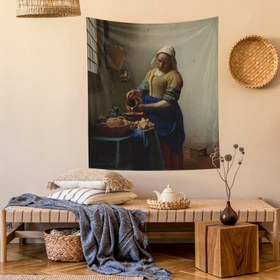 Resim The Milkmaid Duvar Örtüsü - 80 cm x 90 cm 
