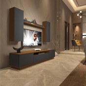 Resim Decoraktiv Trendstyle 5DS Mdf Tv Ünitesi Tv Sehpası - Ceviz - Antrasit 