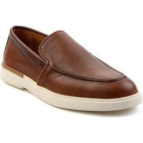 Resim Bambi Taba Hakiki Deri Erkek Loafer Ayakkabı E01395425640 Taba 